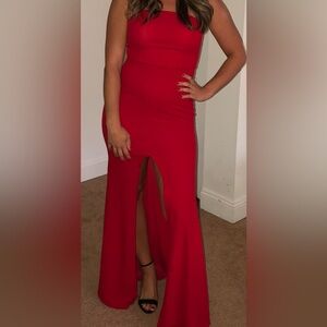 Elegant Red Evening Gown